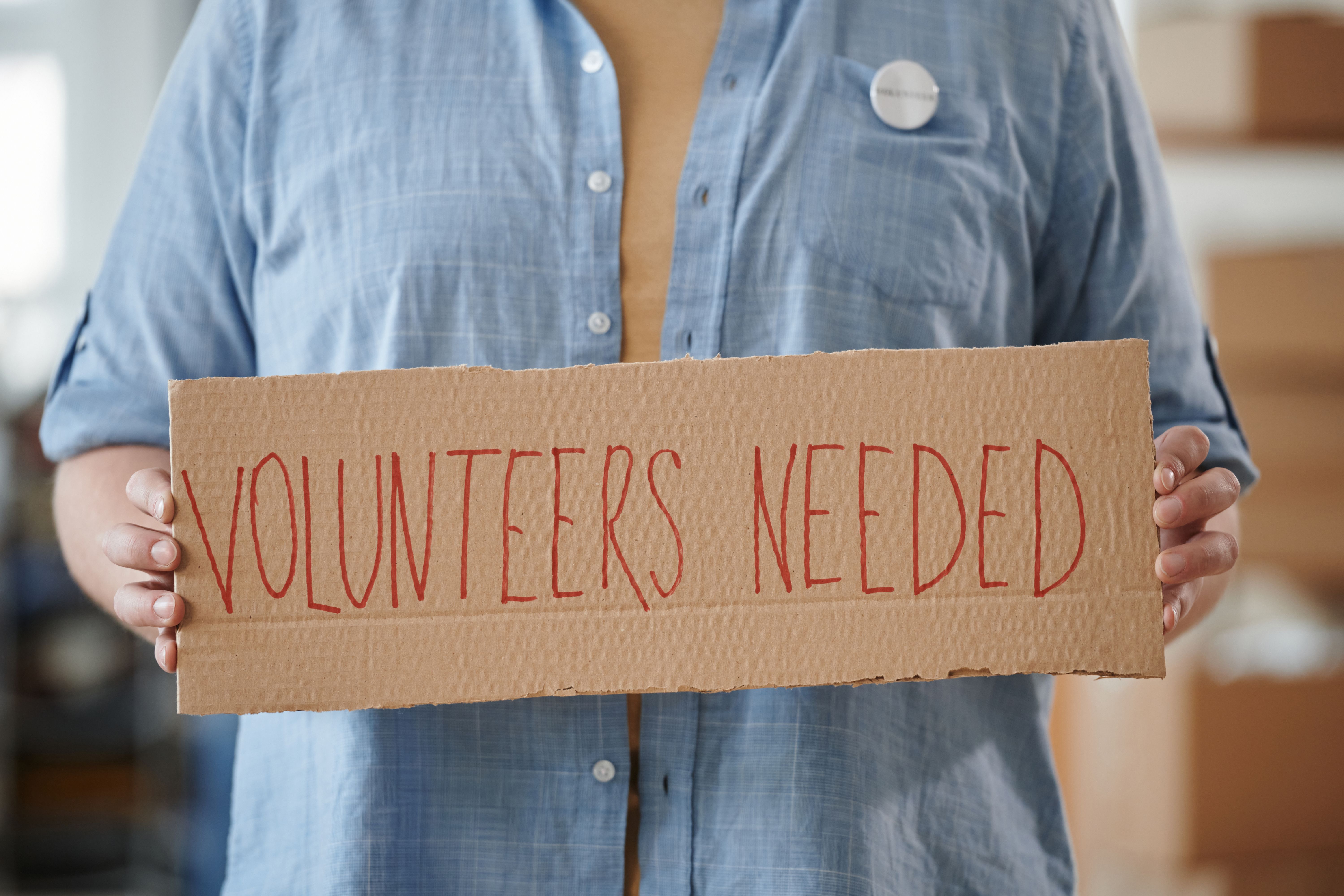Volunteers working together